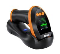 Tera Pro Series Wireless 1D 2D QR Barcode Scanner with Digital Setting Screen, Extra Fast Scan Speed, Works with Bluetooth 2.4G Wireless & USB Cable Connection, HW0009