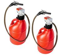 TERA PUMP (Two Pack) 2nd Gen AA Battery Powered Fuel Cell Transfer Pump XL Gas Pump, 51 inch Vinyl Hose, fits most Racing Cans (VP FLO-FAST Summit Mr. Gasket LC LC2 Scribner Utility)