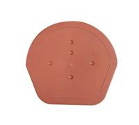 Teracotta Domed Dry Verge Roof Edging end Cap - 10x9.5x2 Inch Dry Verge Unit Gable Roof Mortar Free (Teracotta)