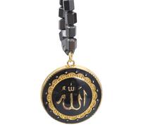 Terahertz Necklace For Men Women Round Pendant Stone Necklace With Cable Chain For Sweater Long All Matching Women Pendant Jewelry