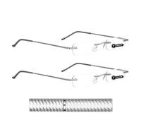 TERAISE 2 Pack Pocket Reading Glasses Unisex Upgrade Spring Hinges Readers for Silver Pattern Case Included(2.5X)