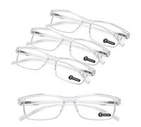 TERAISE 4PCS Value Anti-Blue Light Reading Glasses,Lightweight Comfortable Reader Glasses for Men and Women,Sturdy Computer Reading Glasses Blue Light Blocking Included Eyeglasses Case(1.0X)