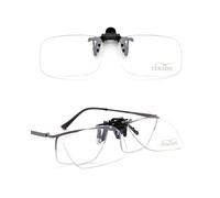 TERAISE Clip-on Reading Glasses, Flip Up Blue Light Glasses, Ultralight Magnifiers for Eyeglasses, Clip on Reader for Men and Women (3.0X)