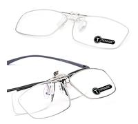 TERAISE Clip On Reading Glasses with Flip Up Function Metal Clip on Glasses Frame Designed for Myopia Fashion Readers for Men and Women HD Lens Portable Glasses case(2.0X)