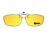 TERAISE Metallic Rim Polarized Clip-on Sunglasses Men’s Clip on Sunglasses With Flip Up Function Suitable Driving Outdoor Sports