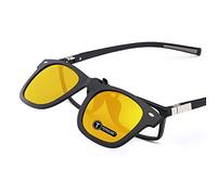 TERAISE Polarized Clip-On Night Vision Glasses with Flip Up Function-Suitable for Driving Fishing Outdoor Sport