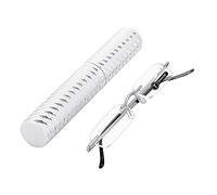TERAISE Upgrade Lightweight Reading Glasses Frameless Readers clear lens for Men and Women w/Pen Clip Tube Case(1.5x)