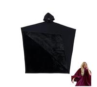 TERAZUNO 2025 Arcane Oversized Blanket Hoodie - Weighted Cloak Poncho, Cozy Hooded Sweatshirt for Lounge, Streetwear & Cosplay Black