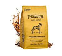 Terbodore | French Vanilla Ground Coffee, 250g Bag, Medium Ground Arabica | for French Press, Aeropress, Filter, No Added Sugar, Hot or Iced, Made for Home & Café, Vanilla Flavoured Ground Coffee