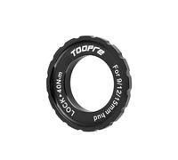 TerchPilet Bike Centerlock Rotor Lockring, CNC Aluminum Alloy External Lockring for Disc Brake Rotors, Compatible with 9mm QR, 12mm 15mm Thru-Axle Hubs, 40 N·m Torque, Black