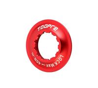 TerchPilet Bike Centerlock Rotor Lockring - Internal Spline, CNC Aluminum Alloy Disc Brake Lock Ring for 9mm QR & 12mm Thru Axle Hubs, Compatible with Shimano RT81 RT64 Centerlock Rotors, Red