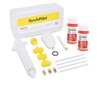 TerchPilet Brake Bleed Kit for Shimano,Tektro Hydraulic Disc Brakes - 120ml/4oz Mineral Oil - Upgraded 40ml Syringe,Metal Connectors, Clear Funnel,Instruction Manual