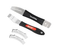 TerchPilet Hydraulic Piston Press Bicycle Disc Brake Repair Tool Kit- 4-Piece Set with Rotor Truing Fork & Brake Gap Regulators- MTB & Road Bike Caliper Alignment Tool - Black
