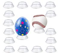 TERDEWE 16 Pack Easter Eggs Stand ,Reversible Sphere Stand ，Cone Display Stands ,for wooden Egg Spheres,Baseball,Golf Ball,Softball,Transparent Invisible Egg Holder
