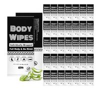 Terdey Individually Wrapped Body Wipes, 100 Pack (30 x 26 cm), No Rinse, Large Adult Disposable Bathing Cloths for Whole Body Cleansing, Facial Cleansing, Household Cleaning, Assisting the Homeless