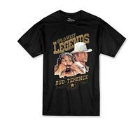Terence Hill Bud Spencer Men's T-Shirt - Wild West Legends - Bud & Terence (Black) - Black - X-Large