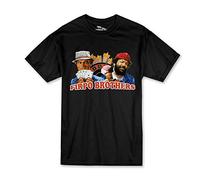 Terence Hill Bud Spencer Men's T-Shirt - Zwei sind Nicht zu bremsen - Firpo Brothers (Black), black, M