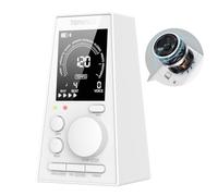 TERENCE Metronome for Piano, Guitar, Drum and All Musical Instruments, Digital Metronome with Volume, Rhythm Adjustable, Rechargeable, Electric Metronome with Timer Function, LCD Display (White)