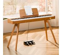 TERENCE P37 E Piano 88 Keys Hammer Mechanism Piano Professional Digital Piano 88 Key Hammer Piano 20 W Speaker with Three Pedals and Stand USB MIDI and Headphone Jack Suitable