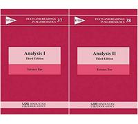 Terence Tao - Analysis I + Analysis II (Texts and Readings in Mathematics 37 & 38) (3rd Edition CORRECTED REPRINT) || Terence TAO COMBO (Set of 2 Books)