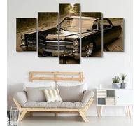 TERERGTS SS Auto Classic Muscle Car Pack of 5 Canvas Wall Art