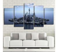 TERERGTS Stargate Atlantis Science Fiction TV Show with Frame 5 Pieces Canvas Wall Art Painting Wall Painting