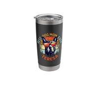 Teresa Best Dog Mom Ever Funny Custom Personalized Name Stainless Steel Insulated Tumbler