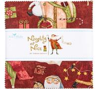 Teresa Kogut Naughty or Nice 5" Stacker 42 5-inch Squares Charm Pack Riley Blake Designs 5-16260-42