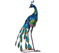 TERESA'S COLLECTIONS Large Peacock Garden Ornaments Outdoor