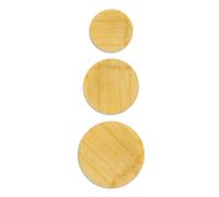 TERESRY Replacement Wooden Lids for Pyrex, Anchor Hocking Glass Containers 7200 * 1 7201-PC*1 7402-PC*1, Bamboo Lids for Pyrex 2Cup 4Cup 7Cup Glass Bowls, Bowl Covers 3 Pack