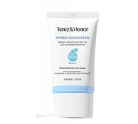 Terez & Honor Hydro Face Sunscreen: Hydrating Broad Spectrum SPF 50 Sunscreen with UVA/UVB Protection - Moisturizing, Soothing, Water-Resistant, No-White Cast & Non-Greasy - Made in USA 2-Pack