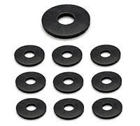 TERF® 10 Pcs Black Rubber Penny Washer M16 / 16mm X 48mm X 4mm Penny Washers Size: 16mm Inside Diameter (Hole) X 48mm Out Side Diameter X 4mm Thickness