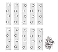 TERF® 10 Pcs Zinc Plated Solid Steel 75mm X 20mm Flat Mending Corner Brace Straight Plates Joining Connector Repair Plates Shelf Bracket with Fixing Screws for Use Wood, Furniture and Many Project