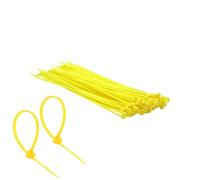 TERF® 100 Pcs Fluorescent Yellow Cable Ties 300mm (12'') X 4.8mm Premium Nylon Zip Ties Wraps Secure Self Locking Mechanism Plastic Tie for Home Office Garden Garage Workshop DIY Use