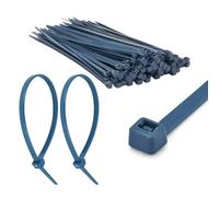 TERF® 20 Pcs Metal Detectable Blue Cable Ties 200mm (8'') X 4.8mm Heavy Duty Nylon Wire Cable Ties Zip Wraps Secure Self Locking Mechanism Tie for Food Pharmaceutical Industrial and General Purpose