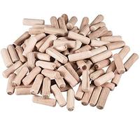 TERF® 200 Pcs Wooden Dowel Pins 10mm X 40mm Wood Dowels Solid Hard Wood Dried Fluted Beveled Hardwood Rods Furniture for Professional Carpenters DIY and Craft Projects