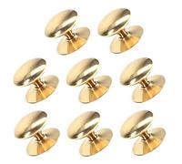 TERF® 20mm Traditional Victorian Polished Brass Cabinet Door Knobs 20mm Chest Drawer Cupboard Kitchen Wardrobe Door Pull Handle Knobs with Fixing Screw for Use Home and Office - Pack of 8