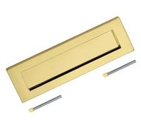 TERF® 255mm X 100mm Traditional Type Victorian Letter Plate Polished Brass 255mm X 100mm (10.04'' X 4'') Letter Postal Box Cover Plate Including Fixing Screw