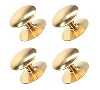 TERF® 25mm Traditional Victorian Polished Brass Cabinet Door Knobs 25mm Chest Drawer Cupboard Kitchen Wardrobe Door Pull Handle Knobs with Fixing Screw for Use Home and Office - Pack of 4