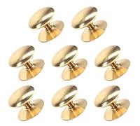 TERF® 25mm Traditional Victorian Polished Brass Cabinet Door Knobs 25mm Chest Drawer Cupboard Kitchen Wardrobe Door Pull Handle Knobs with Fixing Screw for Use Home and Office - Pack of 8