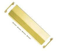TERF® 280mm X 80mm Traditional Type Victorian Internal Letter Flap Polished Brass 280mm X 80mm Interior Inner Flap Letter Box Post Cover Plate including Fixing Screw