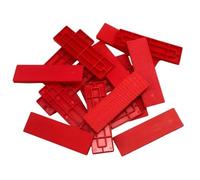 TERF® 32mm X 100mm X 6mm Thick Window Glazing Glass Flat Plastic Packers Spacers Shims Door Frame Furniture Kitchen Tiles Installations with 6mm Thick - Pack of 50