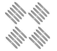 TERF® 4mm X 35mm Wood to Wood Screw Dowels 4mm X 35mm Hanger Double Ended Self-Tapping Thread Dowel Screws For Woodworking Connector Joining Furniture Legs - Pack of 20