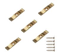 TERF® 5 Pcs Solid Brass Turn Buttons 38mm [ 1.5'' ] Cabinet Cupboard Wardrobe Latch Catch Lock Gate Shed Door Rabbit Hutch Thumb Turn Button with Fixing Screw