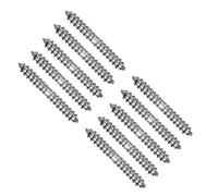 TERF® 5mm X 50mm Wood to Wood Screw Dowels 5mm X 50mm Hanger Double Ended Self-Tapping Thread Dowel Screws For Woodworking Connector Joining Furniture Legs - Pack of 10