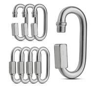 TERF® 6mm Heavy Duty Quick Repair Chain Link Hook Steel 6mm (M6) Quick Repair Chain Hook Use For Swing Set Outdoor Travel Camping Fishing Hiking Hanging and Multi Purpose Use - Pack of 4
