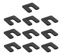 TERF® 70mm X 70mm X 10mm with 22mm Slots Heavy Duty Plastic Packers Horseshoe U Shims Spacers Fender Alignment U Shim Flat Plate Square Washer 10mm Thickness - Pack of 10