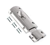 TERF® 75mm Brushed Nickel Modern Door Bolt Latch 75mm [3''] Surface Mounted Sliding Durable Door Gate Lock Catch Bolts with Fixing Use for Securing Internal External Doors and multi Use - Pack of 1