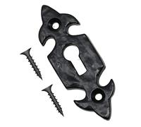 TERF® 75mm Traditional Vintage Style Antique Black Escutcheon 75mm (3 inch) Keyhole Cover Escutcheon Including Fixing Screw - Pack of 1