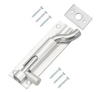 TERF Aluminium Necked Door Bolt 75mm / 3 inch Door Latch with Screws - Ideal Door Locks for Internal and External Doors - Silver
